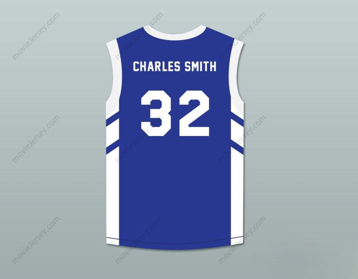 CUSTOM ANY Name Number CHARLES SMITH 32 BLUE BASKETBALL JERSEY DENNIS RODMAN'S BIG BANG IN PYONGYANG Top Stitched S-6XL