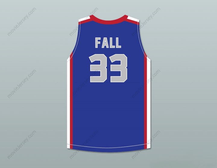 CUSTOM ANY Name Number Freeship Custom Any Name Number TACKO FALL 33 EACH 1 TEACH 1 ELITE AAU BLUE BASKETBALL JERSEY 2 Top Stitched S-6XL Top Stitched S-6XL