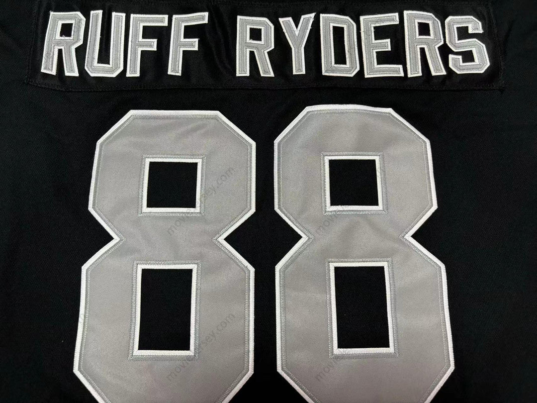 Custom Any Name Number ROUGH RYDERS 88 BLACK HOCKEY JERSEY Top Stitched S-6XL
