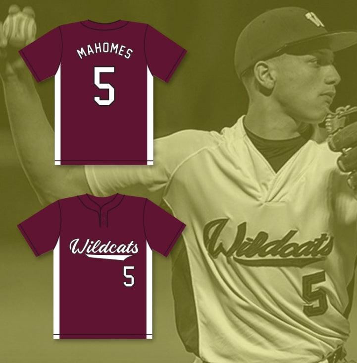 Custom Any Name Number PATRICK MAHOMES 5 WHITEHOUSE HIGH SCHOOL WILDCATS MAROON BASEBALL JERSEY 2 Top Stitched S-6XL