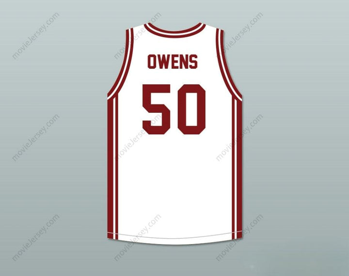 CUSTOM ANY Name Number TERRELL OWENS 50 BENJAMIN RUSSELL HIGH SCHOOL WILDCATS WHITE BASKETBALL JERSEY Top Stitched S-6XL