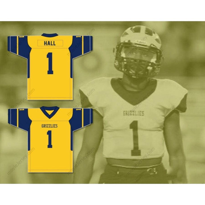 CUSTOM ANY Name Number BREECE HALL 1 WICHITA NORTHWEST HIGH SCHOOL GRIZZLIES Football Jersey Top Stitched S-6XL