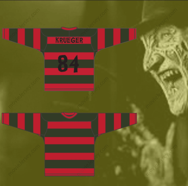 Custom Any Name Number Freddy Krueger 84 Hockey Jersey Top Stitched S-6XL