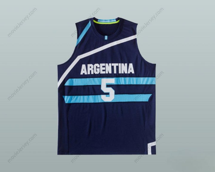 CUSTOM ANY Name Number MANU GINOBILI 5 ARGENTINA BASKETBALL JERSEY ANY PLAYER Top Stitched S-6XL