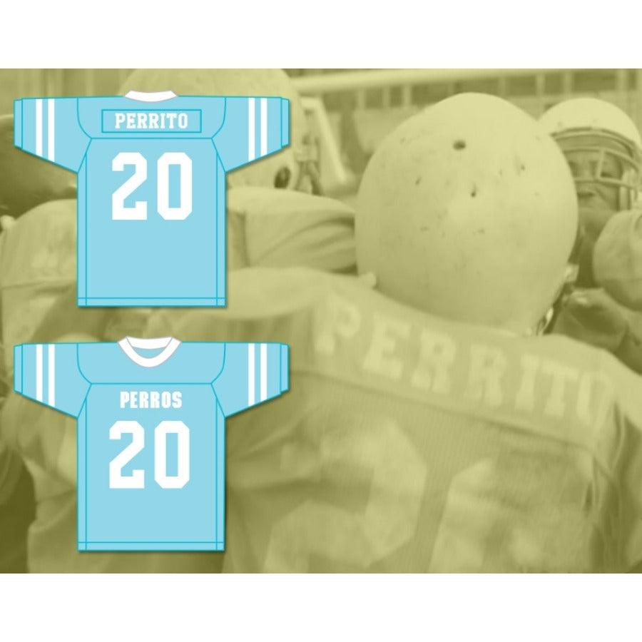 CUSTOM ANY Name Number PERRITO 20 SANTA MARTHA PERROS LIGHT Football Jersey Top Stitched S-6XL