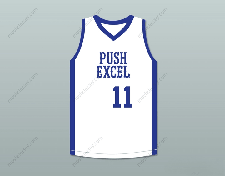 CUSTOM ANY Name Number ISIAH THOMAS 11 PUSH EXCEL PRO BASKETBALL CLASSIC WHITE BASKETBALL JERSEY 1985 CHARITY EVENT Top Stitched S-6XL