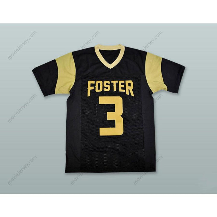 CUSTOM ANY Name Number CEDARIAN LAMB 3 JOHN AND RANDOLPH FOSTER HIGH SCHOOL FALCONS BLACK Football Jersey Top Stitched S-6XL
