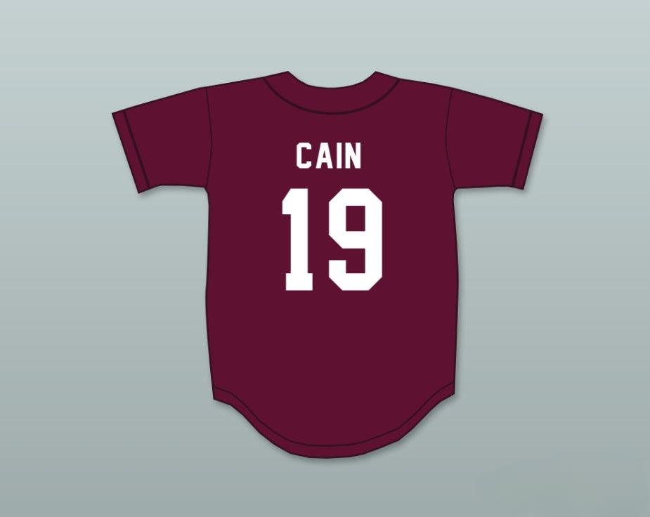 Custom Any Name Number LORENZO CAIN 19   HIGH SCHOOL COWBOYS MAROON BASEBALL JERSEY 2 Top Stitched S-6XL
