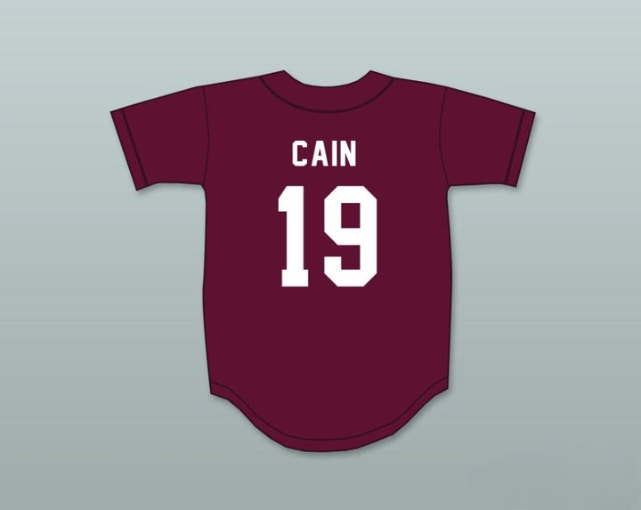 Custom Any Name Number LORENZO CAIN 19   HIGH SCHOOL COWBOYS MAROON BASEBALL JERSEY 2 Top Stitched S-6XL