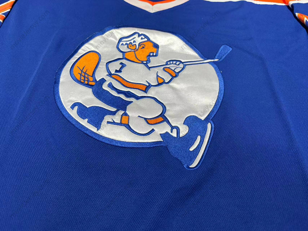 Custom Any Name Number GAETAN LEGAULT 4 ST. JEAN BEAVERS BLUE HOCKEY JERSEY Stitched Top Stitched S-6XL