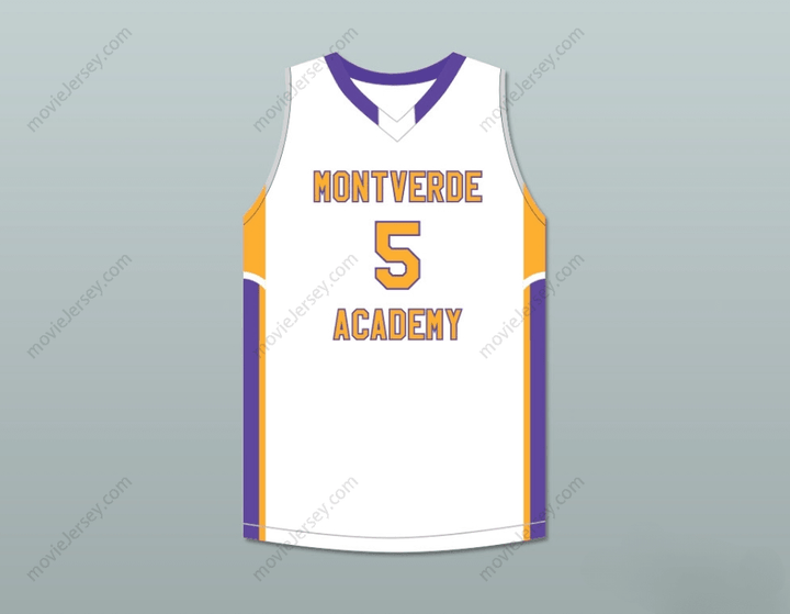 CUSTOM ANY Name Number R.J. BARRETT 5  ACADEMY  WHITE BASKETBALL JERSEY Top Stitched S-6XL