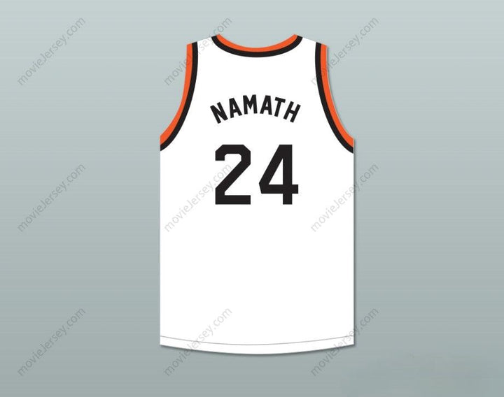 CUSTOM ANY Name Number JOE NAMATH 24 BEAVER FALLS HIGH SCHOOL TIGERS WHITE BASKETBALL JERSEY 2 Top Stitched S-6XL