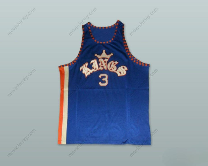 CUSTOM ANY Name Number RUCKER PARK KING'S 3 ROAD BASKETBALL JERSEY Top Stitched S-6XL
