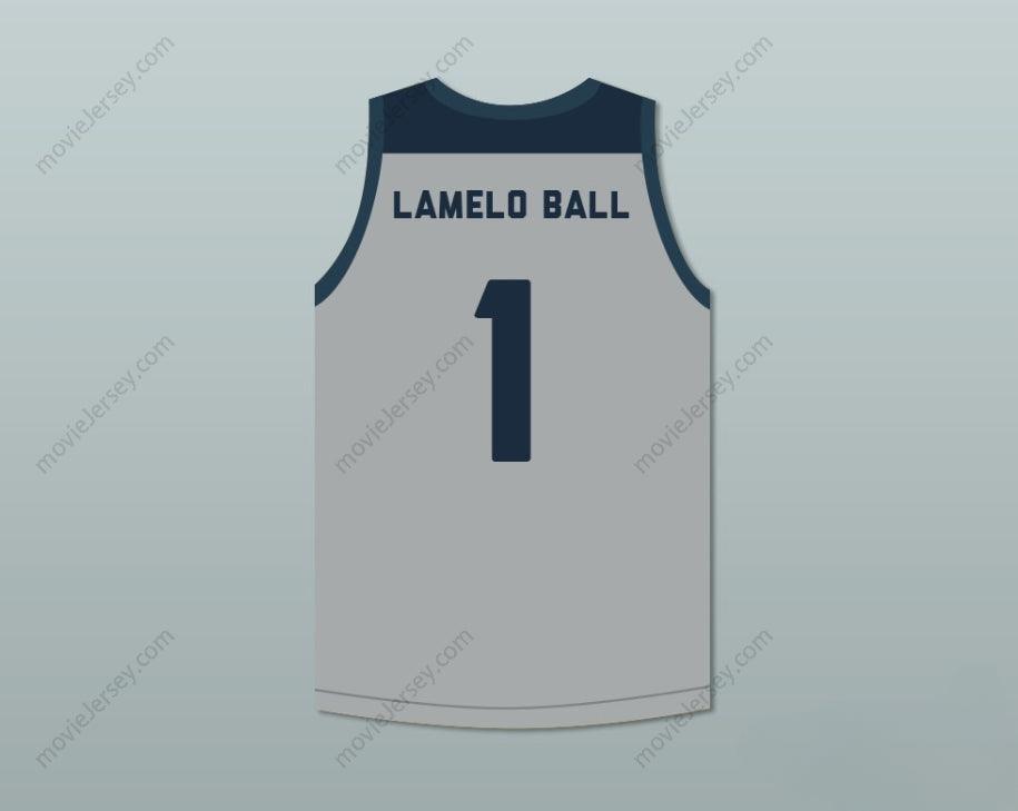CUSTOM ANY Name Number LAMELO BALL 1 CHINO HILLS HUSKIES GRAY BASKETBALL JERSEY WITH PATCH Top Stitched S-6XL