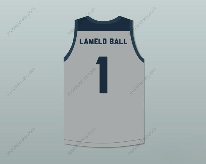 CUSTOM ANY Name Number LAMELO BALL 1 CHINO HILLS HUSKIES GRAY BASKETBALL JERSEY WITH PATCH Top Stitched S-6XL