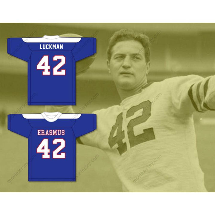 CUSTOM ANY Name Number SID LUCKMAN 42 ERASMUS HALL HIGH SCHOOL Football Jersey Top Stitched S-6XL