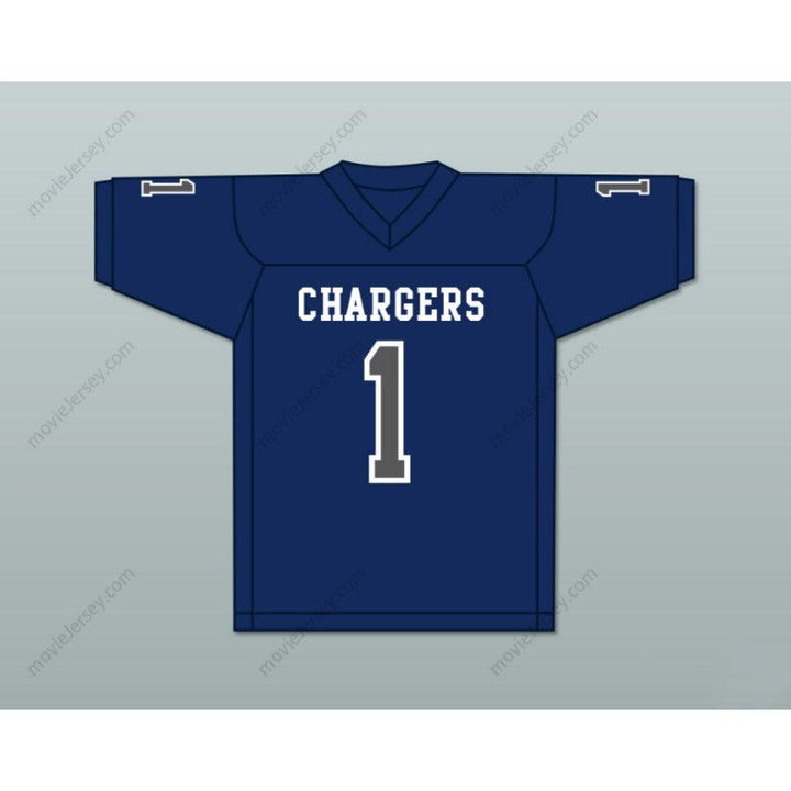 CUSTOM ANY Name Number ZACH WILSON 1 CORNER CANYON HIGH SCHOOL CHARGERS Football Jersey Top Stitched S-6XL