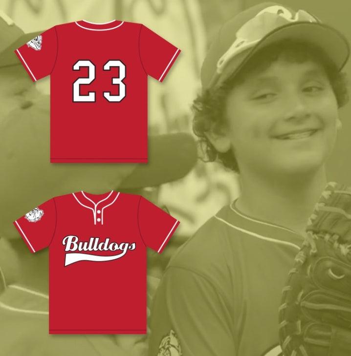Custom Any Name Number STEVE 23 BULLDOGS BASEBALL JERSEY HOME RUN Top Stitched S-6XL