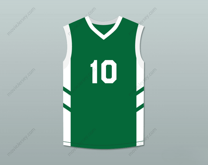 CUSTOM ANY Name Number GUY 'FREQUENT FLYER' DUPREE 10 GREEN BASKETBALL JERSEY DENNIS RODMAN'S BIG BANG IN PYONGYANG Top Stitched S-6XL