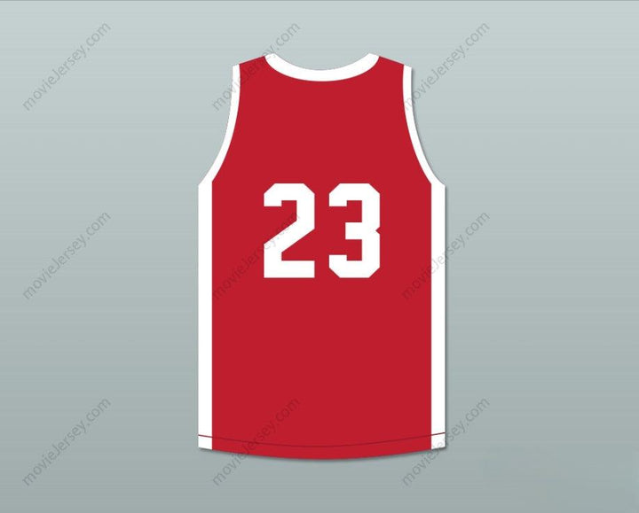 CUSTOM ANY Name Number MICHAEL  23 PUSH EXCEL PRO BASKETBALL CLASSIC RED BASKETBALL JERSEY 1985 CHARITY EVENT Top Stitched S-6XL