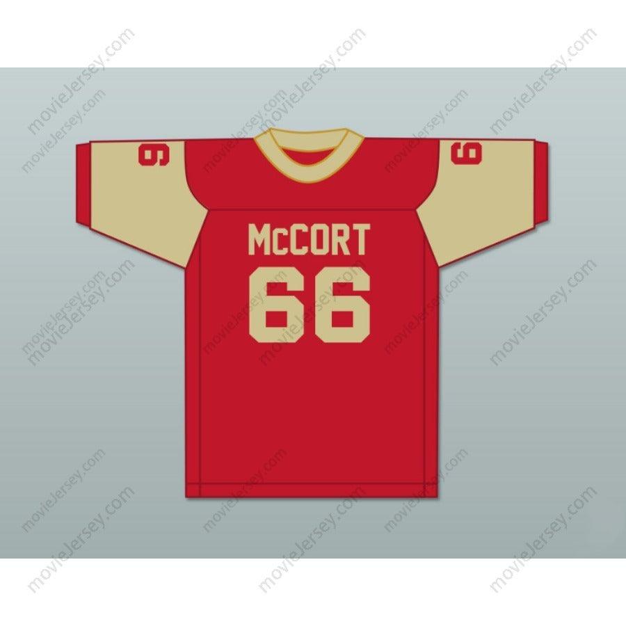 CUSTOM ANY Name Number JACK HAM 66 BISHOP MCCORT HIGH SCHOOL CRIMSON CRUSHERS Football Jersey Top Stitched S-6XL