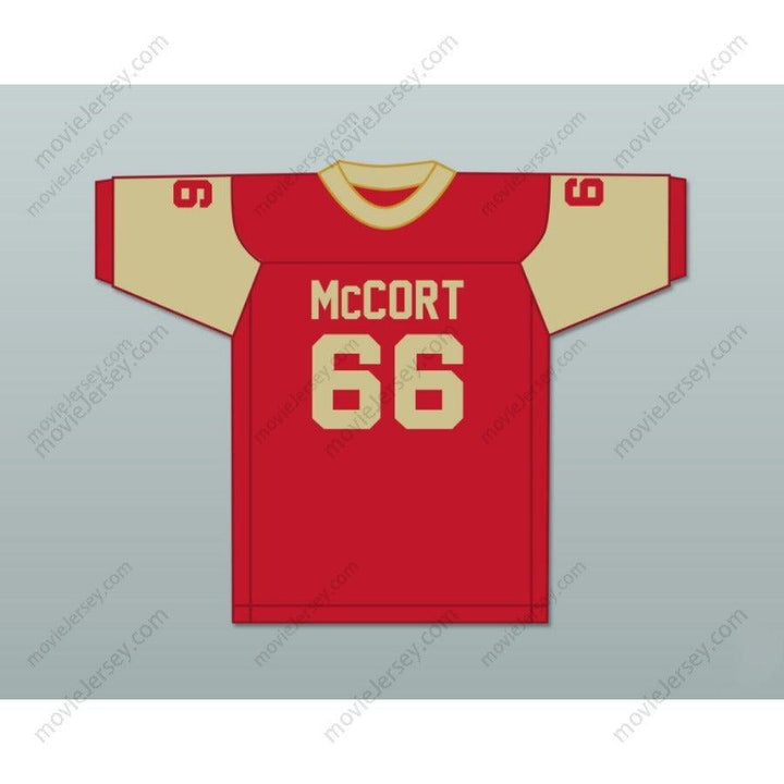 CUSTOM ANY Name Number JACK HAM 66 BISHOP MCCORT HIGH SCHOOL CRIMSON CRUSHERS Football Jersey Top Stitched S-6XL
