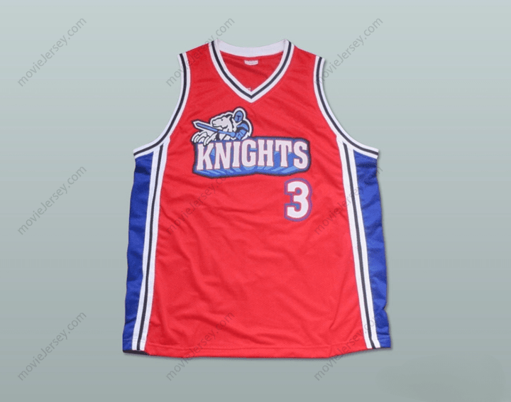 CUSTOM ANY Name Number LIL' BOW WOW CALVIN CAMBRIDGE 3 KNIGHTS RED BASKETBALL JERSEY LIKE MIKE Top Stitched S-6XL