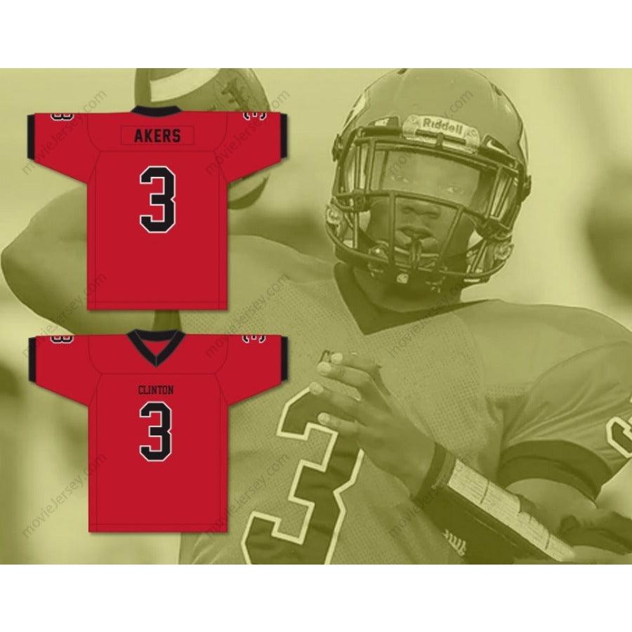 CUSTOM ANY Name Number CAM AKERS 3 CLINTON HIGH SCHOOL ARROWS Football Jersey Top Stitched S-6XL