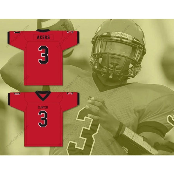 CUSTOM ANY Name Number CAM AKERS 3 CLINTON HIGH SCHOOL ARROWS Football Jersey Top Stitched S-6XL