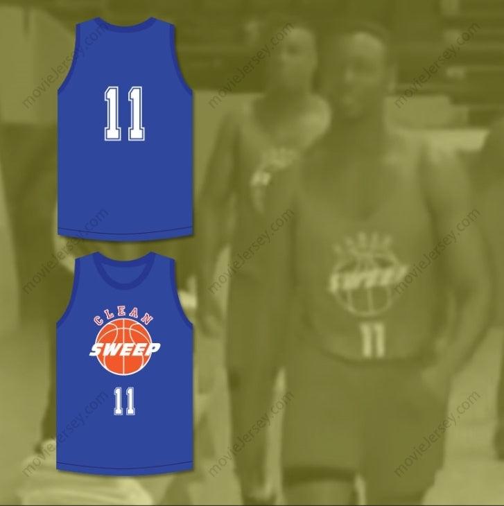 CUSTOM ANY Name Number WALTER 11 CLEAN SWEEP BLUE BASKETBALL JERSEY SLAM DUNK ERNEST Top Stitched S-6XL