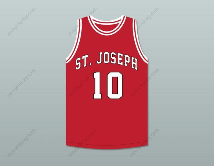 CUSTOM ANY Name Number ARTHUR AGEE 10 ST JOSEPH CHARGERS HIGH SCHOOL RED BASKETBALL JERSEY HOOP DREAMS Top Stitched S-6XL
