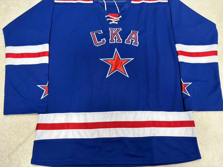 Custom Any Name Number RUSSIA SKA ST. PETERSBURG KHL HOCKEY JERSEY Stitched, Top Stitched S-6XL