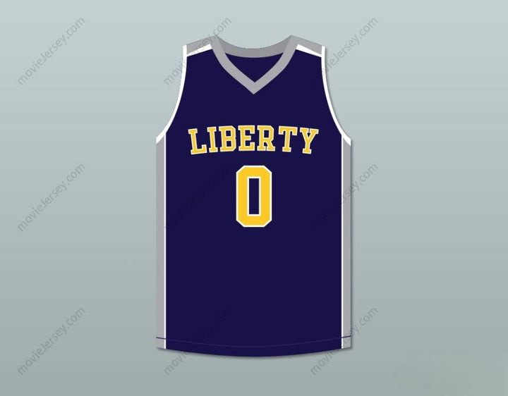 CUSTOM ANY Name Number TERRON FORTE 0 LIBERTY HIGH SCHOOL DARK BLUE BASKETBALL JERSEY AMATEUR Top Stitched S-6XL