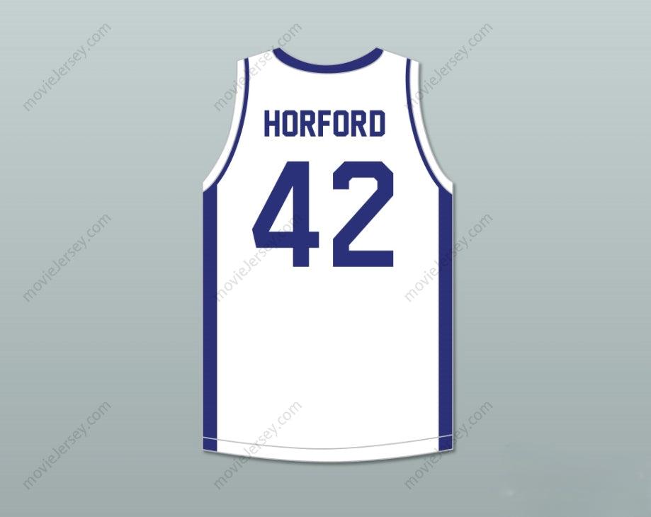 CUSTOM ANY Name Number AL HORFORD 42 GRAND LEDGE HIGH SCHOOL COMETS WHITE BASKETBALL JERSEY 4 Top Stitched S-6XL