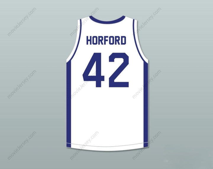 CUSTOM ANY Name Number AL HORFORD 42 GRAND LEDGE HIGH SCHOOL COMETS WHITE BASKETBALL JERSEY 4 Top Stitched S-6XL