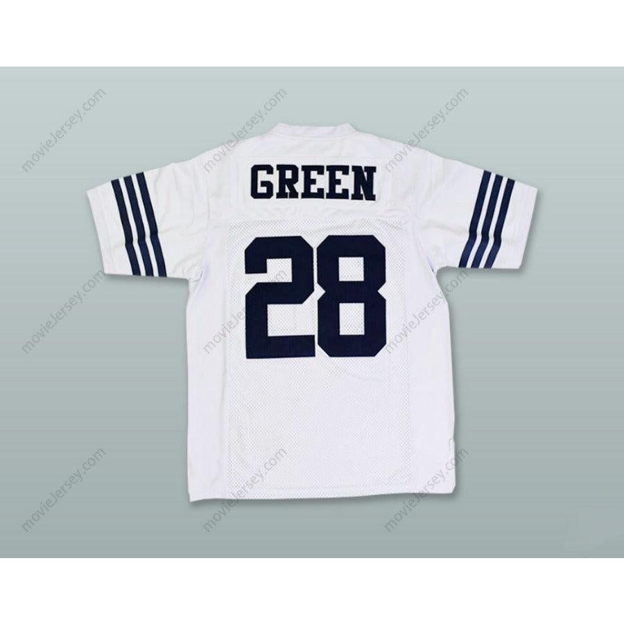 CUSTOM ANY Name Number DARRELL GREEN 28 JESSE H. JONES HIGH SCHOOL WHITE Football Jersey Top Stitched S-6XL