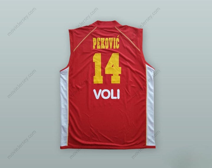 CUSTOM ANY Name Number NIKOLA PEKOVIC 14 MONTENEGRO RED BASKETBALL JERSEY Top Stitched S-6XL