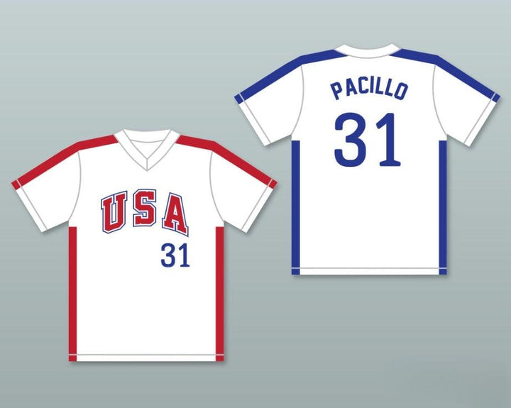 Custom Any Name Number PAT PACILLO 31 1984 USA TEAM WHITE BASEBALL JERSEY Top Stitched S-6XL