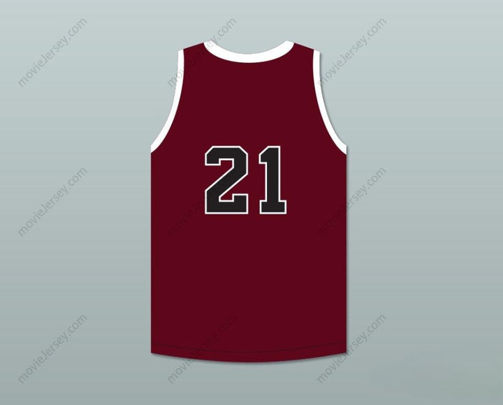 CUSTOM ANY Name Number PLAYER 21 A&M CONSOLIDATED HIGH SCHOOL TIGERS MAROON BASKETBALL JERSEY Top Stitched S-6XL