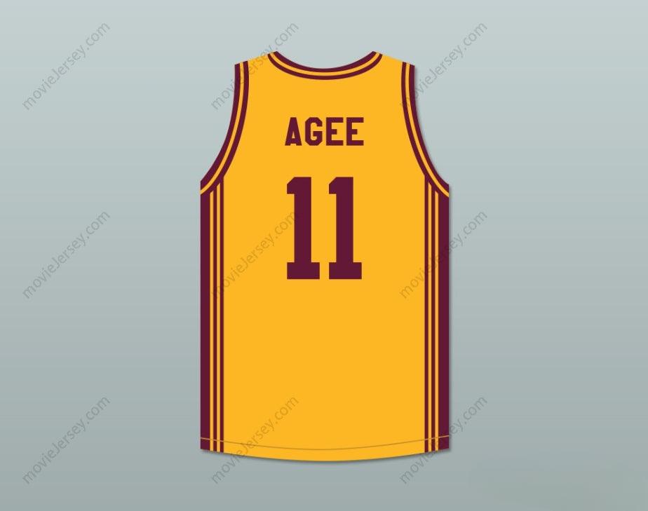 CUSTOM ANY Name Number ARTHUR AGEE 11 JOHN MARSHALL METROPOLITAN HIGH SCHOOL COMMANDOS YELLOW BASKETBALL JERSEY Top Stitched S-6XL