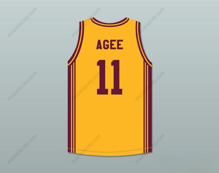 CUSTOM ANY Name Number ARTHUR AGEE 11 JOHN MARSHALL METROPOLITAN HIGH SCHOOL COMMANDOS YELLOW BASKETBALL JERSEY Top Stitched S-6XL