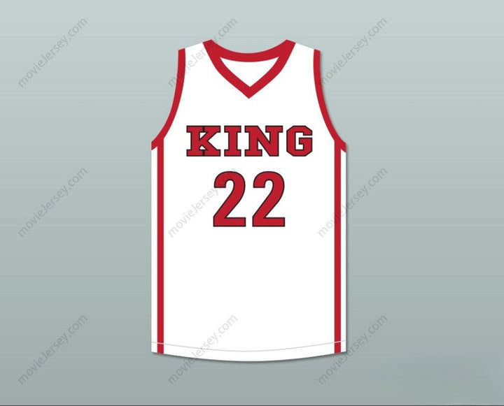 CUSTOM ANY Name Number KAWHI LEONARD 22 MARTIN LUTHER KING HIGH SCHOOL  WHITE BASKETBALL JERSEY 2 Top Stitched S-6XL