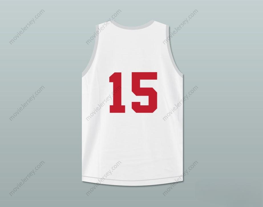 CUSTOM ANY Name Number CHAD DANFORTH 15 EAST HIGH SCHOOL WILDCATS WHITE PRACTICE BASKETBALL JERSEY Top Stitched S-6XL