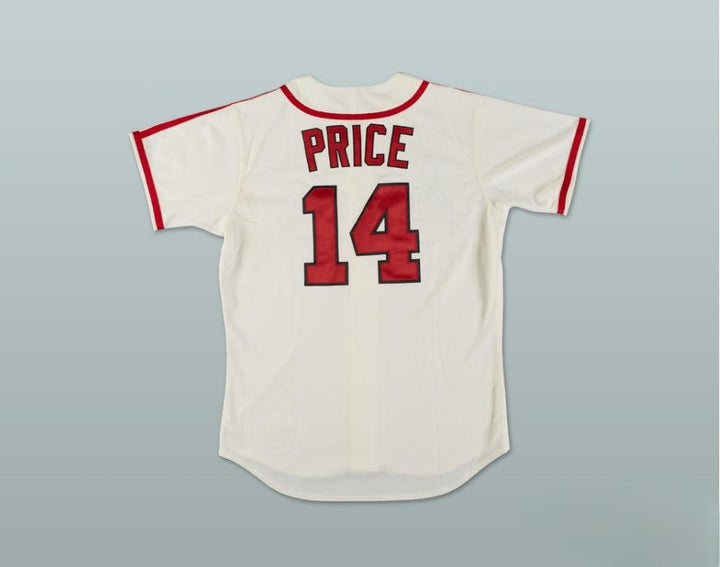Custom Any Name Number DAVID PRICE 14 SMOKERS WHITE BASEBALL JERSEY Top Stitched S-6XL