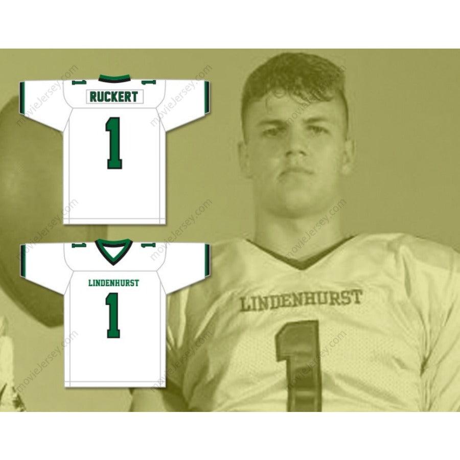 CUSTOM ANY Name Number JEREMY RUCKERT 1 LINDENHURST SENIOR HIGH SCHOOL BULLDOGS Football Jersey Top Stitched S-6XL