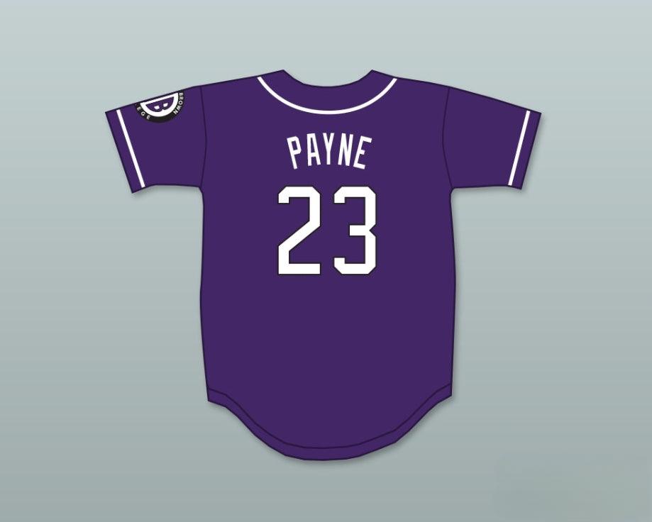 Custom Any Name Number MARTIN PAYNE 23 MORRIS BROWN COLLEGE WOLVERINES PURPLE BASEBALL JERSEY Top Stitched S-6XL