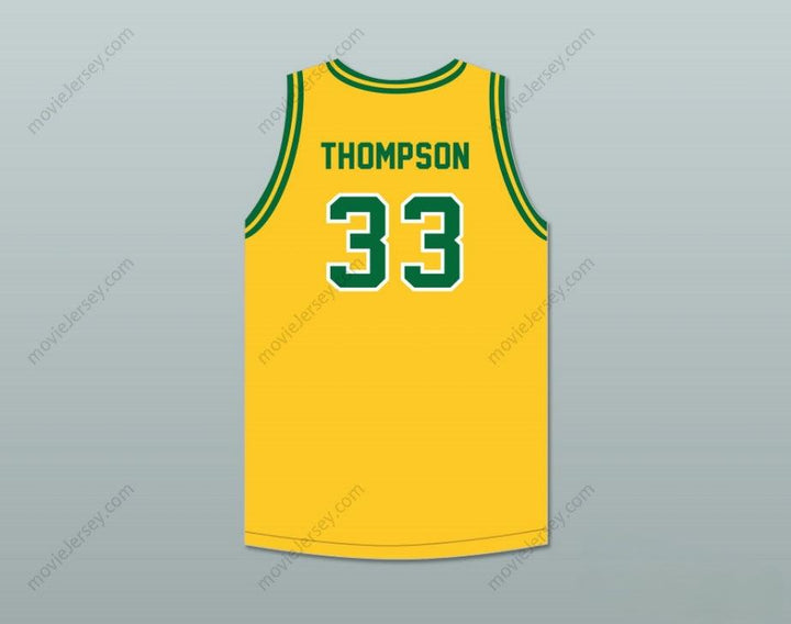 CUSTOM ANY Name Number DAVID THOMPSON 33 CREST HIGH SCHOOL CHARGERS YELLOW GOLD BASKETBALL JERSEY 2 Top Stitched S-6XL