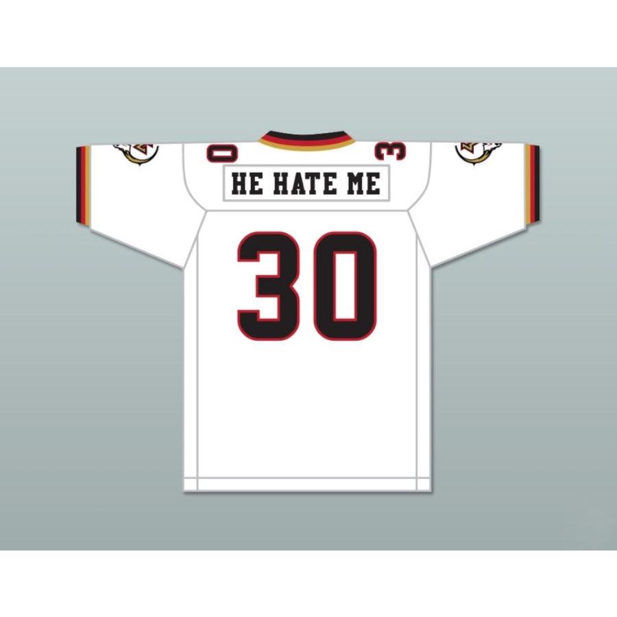 CUSTOM ANY Name Number ROD SMART 30 HE HATE ME LAS VEGAS OUTLAWS WHITE Football Jersey Top Stitched S-6XL