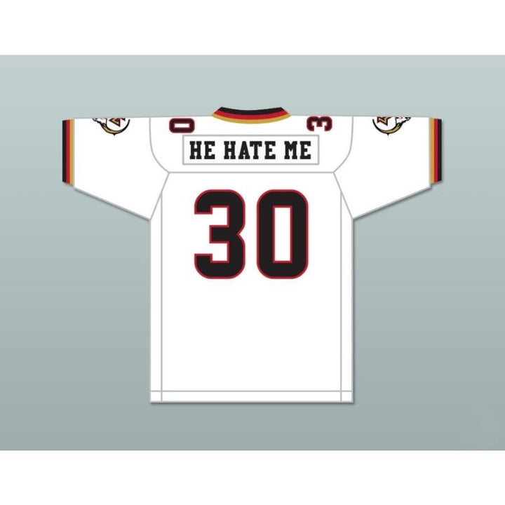 CUSTOM ANY Name Number ROD SMART 30 HE HATE ME LAS VEGAS OUTLAWS WHITE Football Jersey Top Stitched S-6XL