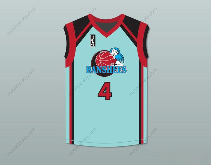 CUSTOM ANY Name Number NYMAN 4 CHARLOTTE BANSHEES HOME BASKETBALL JERSEY WITH WUBA PATCH JUWANNA MANN Top Stitched S-6XL
